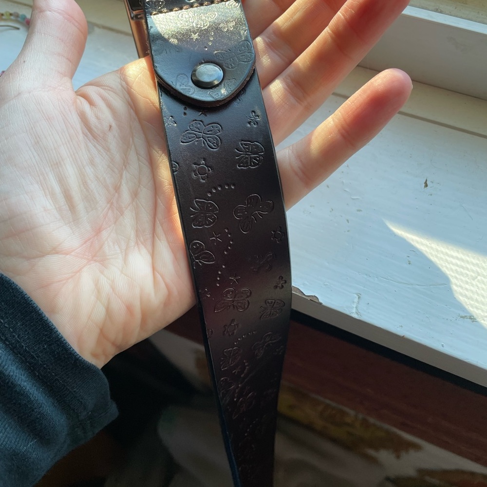 Butterfly maroon cowgirl belt